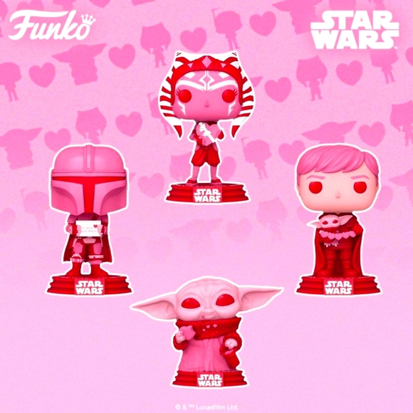๐๏ธFunko Pop! Star Wars Luke Skywalker with Grogu Valentine Special Edition NWT - Picture 11 of 12
